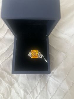 Yellow sapphire ring