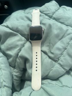 Apple Watch with White Sport Band