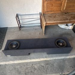 2 10’ Subwoofers With Box 