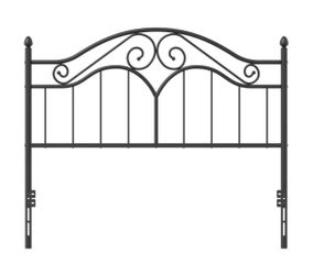 Full-Queen black metal headboard - 2 available
