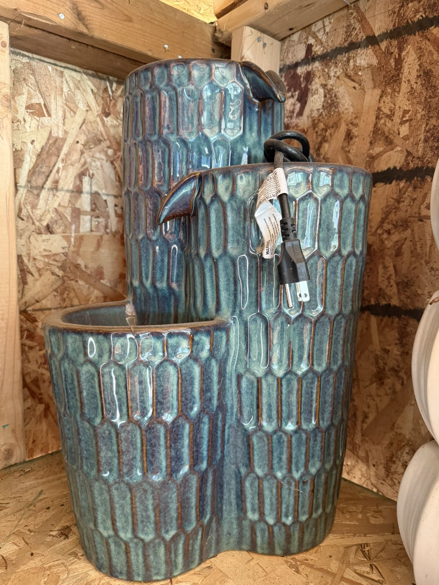 Blue Ceramic Fountain - Serenity in Simplicity