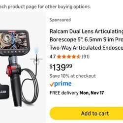 Work/diagnostic/ Mechanic / Construction Camera 