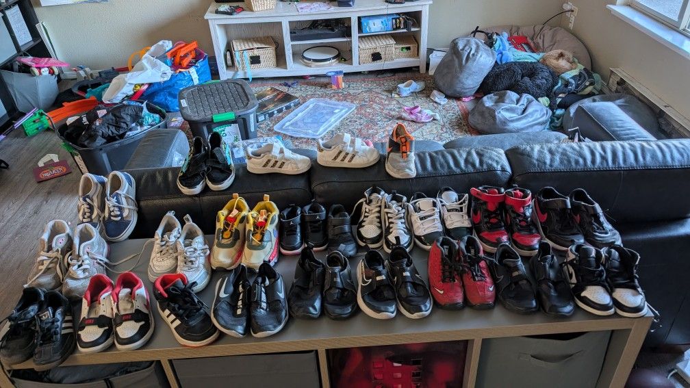 lot of  kids shoes 