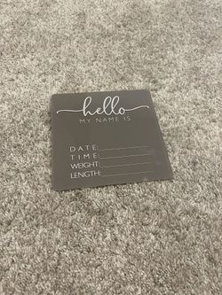 Baby birth decor sign