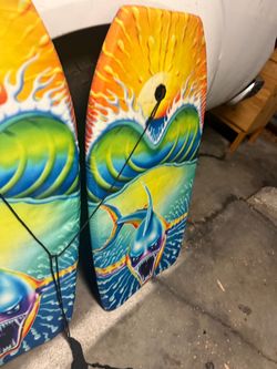 Bodyboard with Shark Wave Graphic