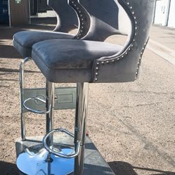 Adjustable Microfiber Bar Stools 