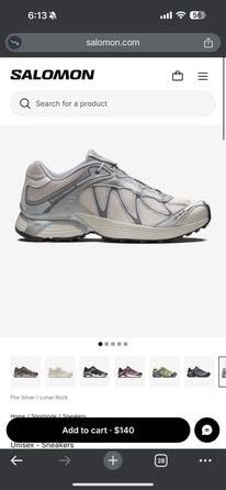 Salomon XT Whisper Silver Lunar Rock Silver Cloud Women’s Size 8 / Men Size 7