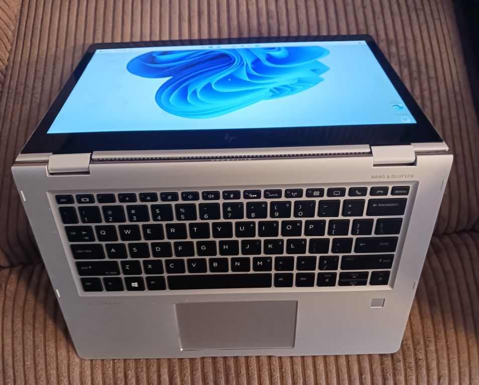 Touchscreen HP EliteBook X360 Laptop/Tablet Intel Core i5 16 GB RAM 256 GB SSD 1080P LCD Webcam USB C Port Wi-Fi & BT Wireless Windows 11 Professional