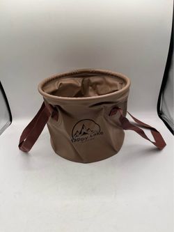 10" Collapsible Bucket with Handle for Camping, Hiking, 8" Tall