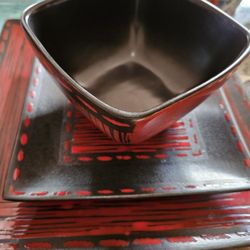 Dishes Red & Black