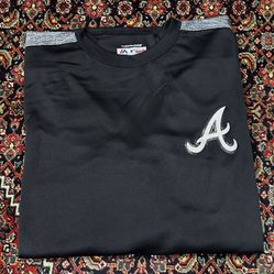 MAJESTIC ATLANTA THERMA BASE LONG SLEEVE SHIRT. BLACK /GREY SIZE XXL