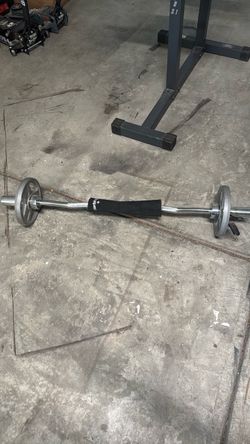Chrome Barbell with Weight Plates