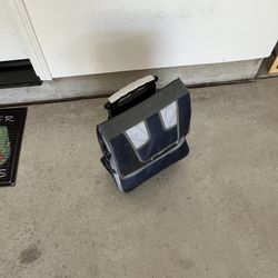 Blue And Gray Rolling Cooler
