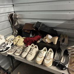 Women shoes size 8 to 8.5. Some brand new and some used. Will post more photos of more shoes that I will add to a tote. $50 for all