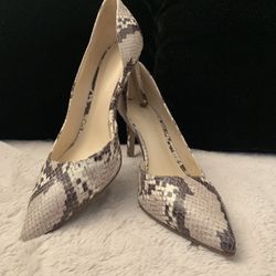 Snakeskin Pumps