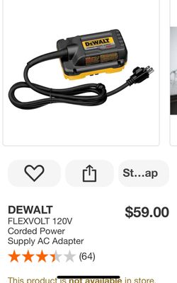 Dewalt new corded power supply adapter