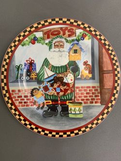 Vintage Sakura Oneida "City Santa" Dessert/Salad Plate by Leslie Beck, Genuine Stoneware