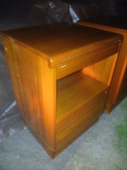 vintage Danish Modern teak nightstands PAIR by Nils Jonsson for the manufacturer Tørring Møbelfabrik