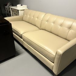 Beige Color Leather Sofa