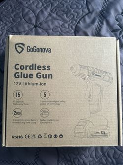 Cordless Hot Glue Gun, GoGonova 15s Fast Preheating Dripless Auto