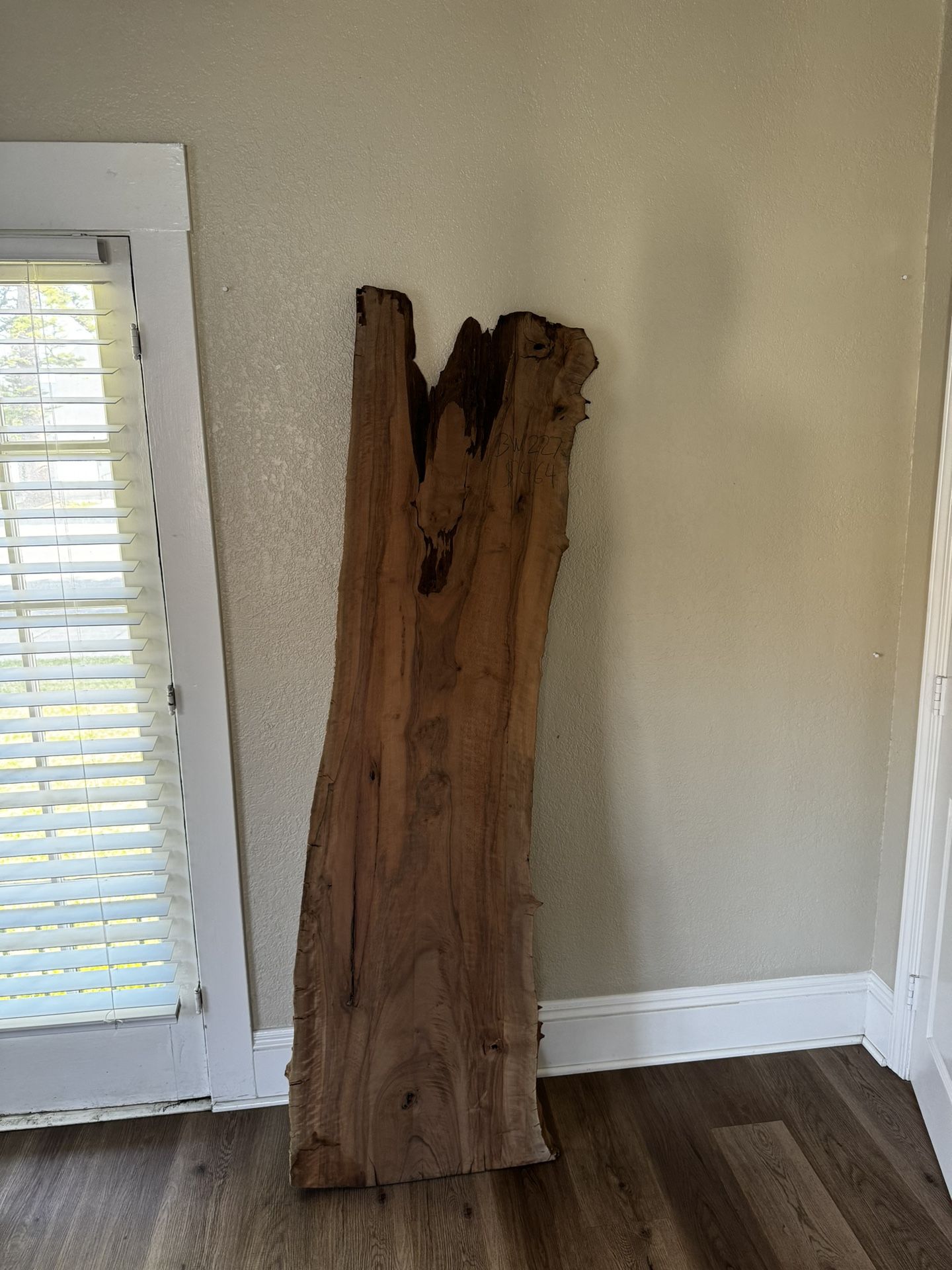 Black Walnut Live Edge Wood 77x24 inch