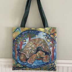 Large Tote Galapagos Tortoise Bag