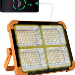 Portable LED Work Solar Light 100W 16500mAh 10000 LM with Stepless Brightness Job Site Battery Rechargeable LED Floor Light for Emergency Worklight