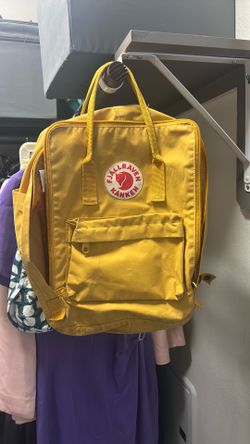 Fjallraven yellow backpack