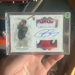 2020 Flawless Autographed Bobby Bradley Rookie Card Game Patch  /15