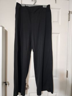 Black Wide-Leg Pull-On Pants XXL