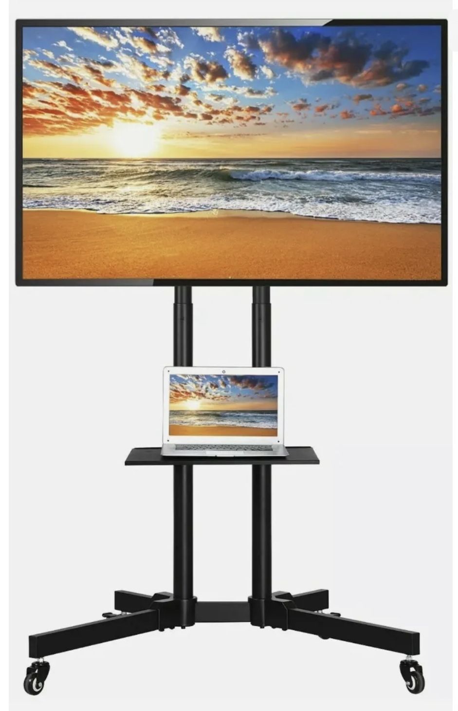 Yaheetech 591798 Mobile TV Stand Cart with Mount for 32 - 65"
