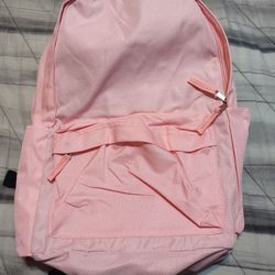 Light Pink Plain Backpack (Small/Medium)