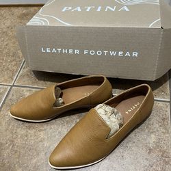 Portland Leather Pointed Flat Size 8.5 