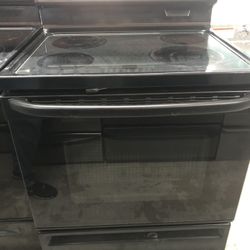 Black Glass Top Stove
