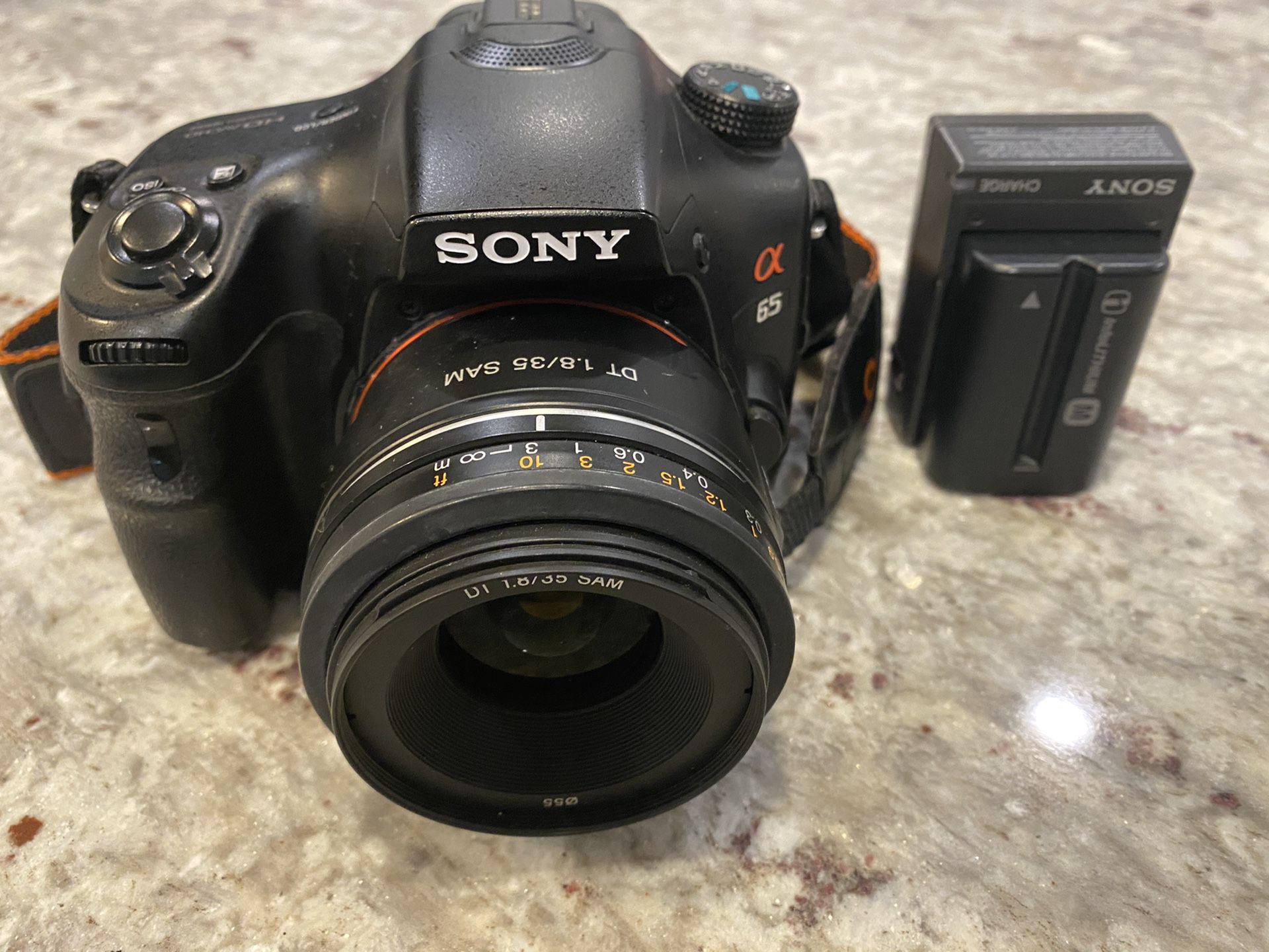 Sony a65 camera and lens combo