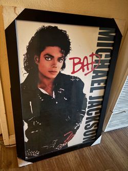 Framed Michael Jackson “Bad” Poster / Wall Art