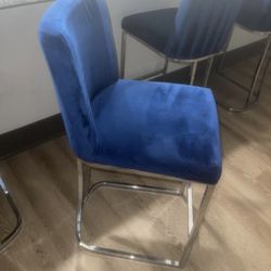 Modern Velvet Counter Stools – Set of 4 (Originally $900+) Like New