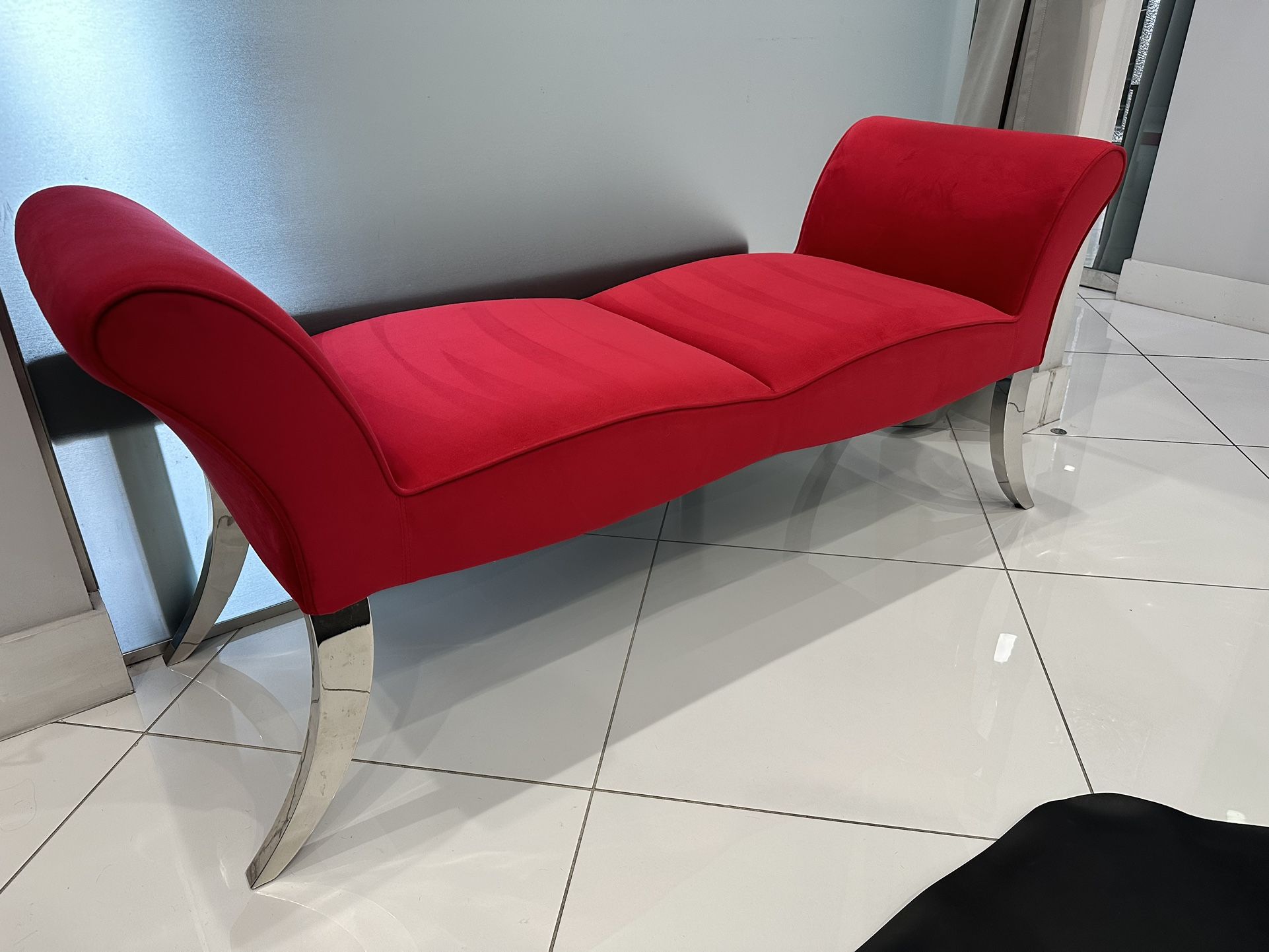 Red Bench Seat Sofa