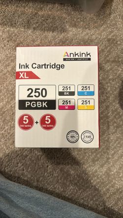 🖨️ Ink Cartridge 250PGBK – 5 Ink Tanks + 5 Ink Tabs (Never Used)