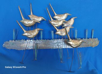 MCM Brass Sandpiper Wall Art