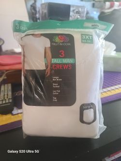 NEW 3 Mens Tall Crews T Shirts