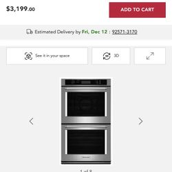 Kitchen Aid Double Oven, Electric 