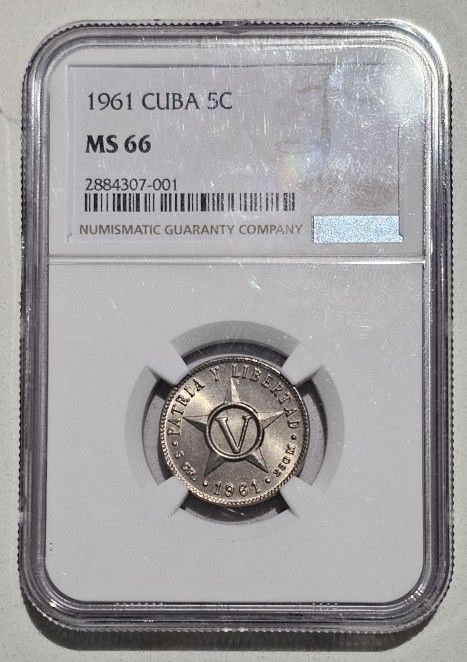 5 Centavos 1961 Cuba MS 66