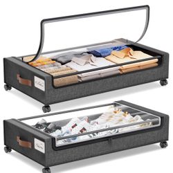 Under Bed Storage with Wheels, 2 Pack K(35)