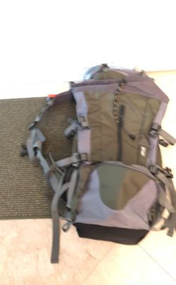 50 liter back pack with 2 three season sleeping bags used twice