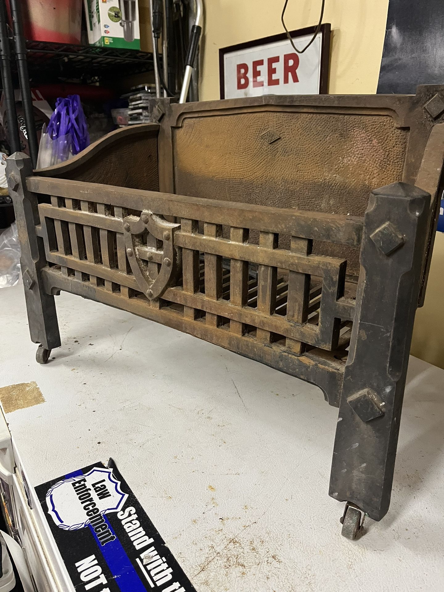 Vintage Cast Fireplace Insert 