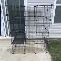 Cat Cage | Small Pet Enclosure | DIY Catio Cat Enclosure | Detachable Metal Wire Kennel | Cat Crate