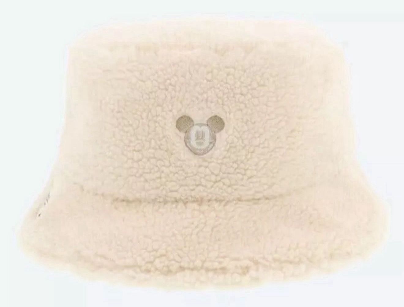 Disney Tokyo Japan Mickey Mouse Boa Bucket Hat Winter Cap Disneyland