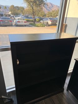 Black Bookcase with Four Shelves