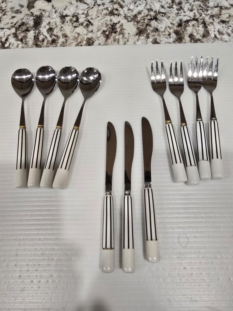 Set of Appetizer Forks, Knives, Spoons
